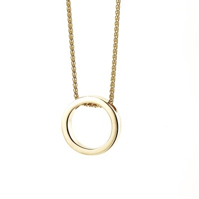 Halo pendant in gold - small