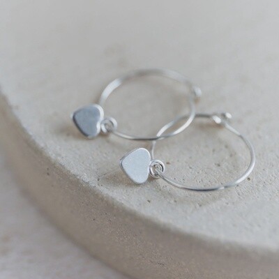 Hoops with heart charm