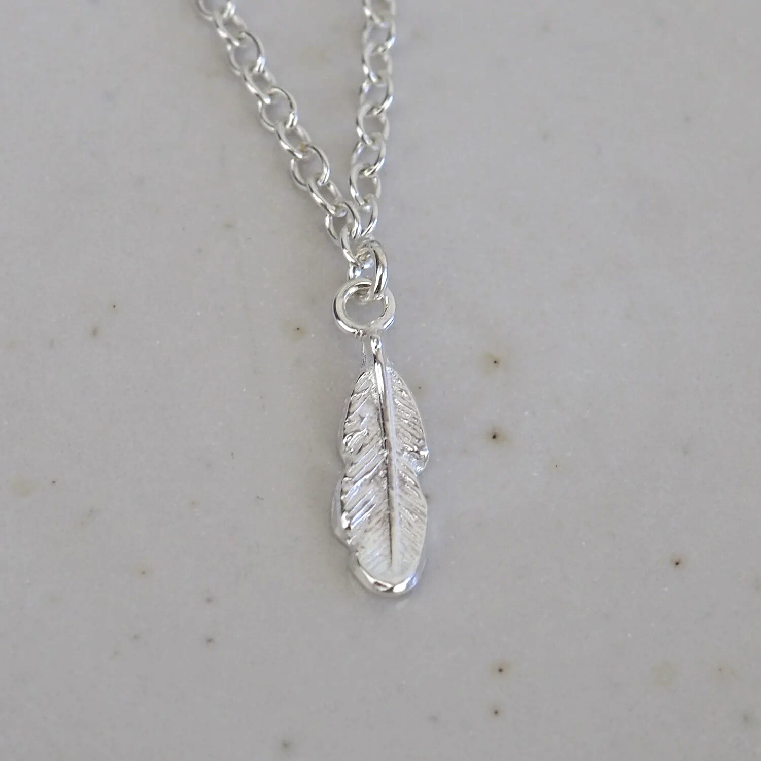 Charm feather anklet