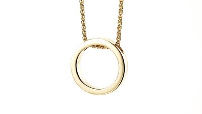 Halo pendant in gold - single