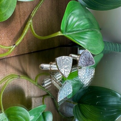 Hammered cuff links