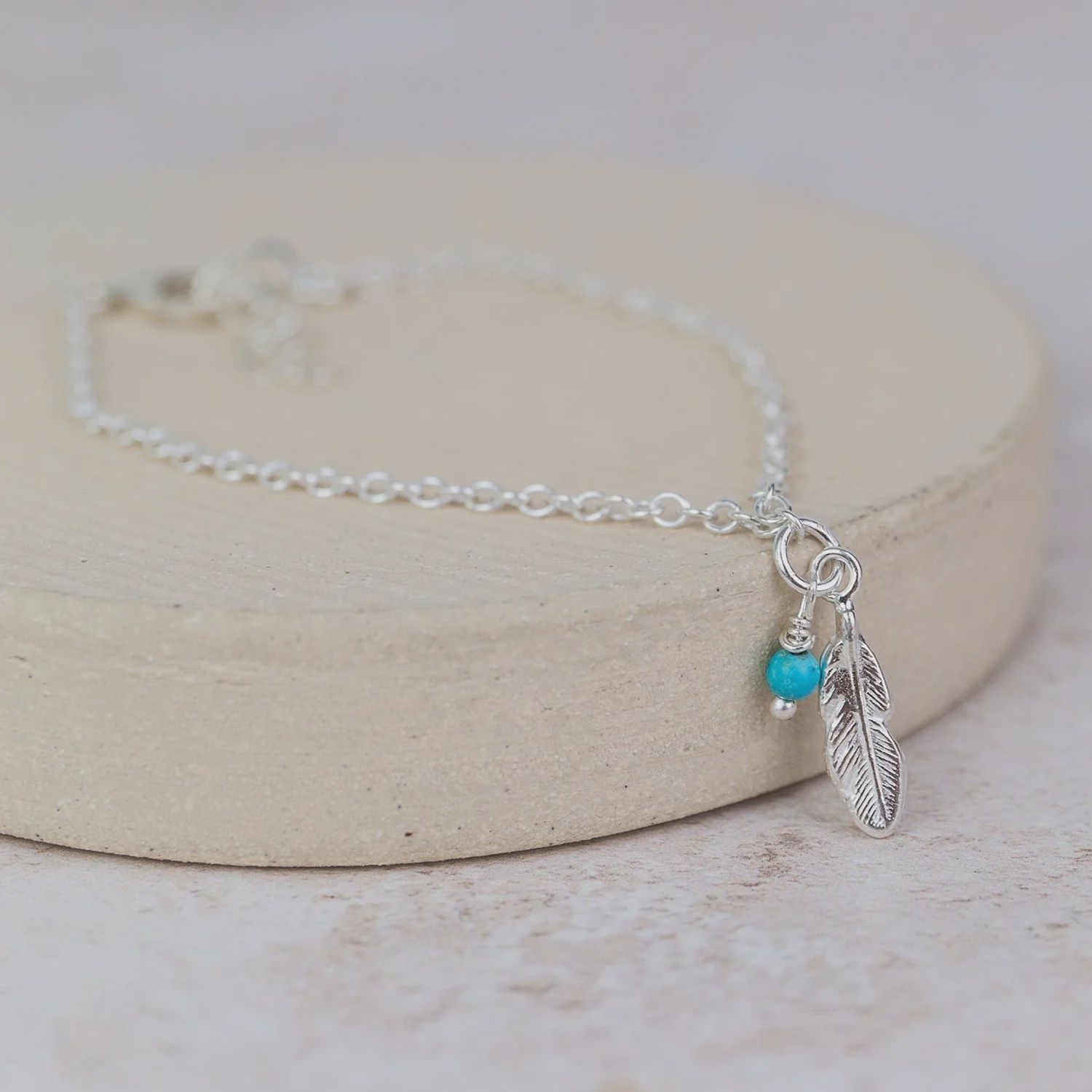 Feather boho bracelet