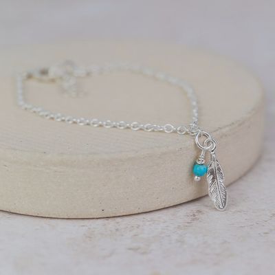 Feather boho bracelet