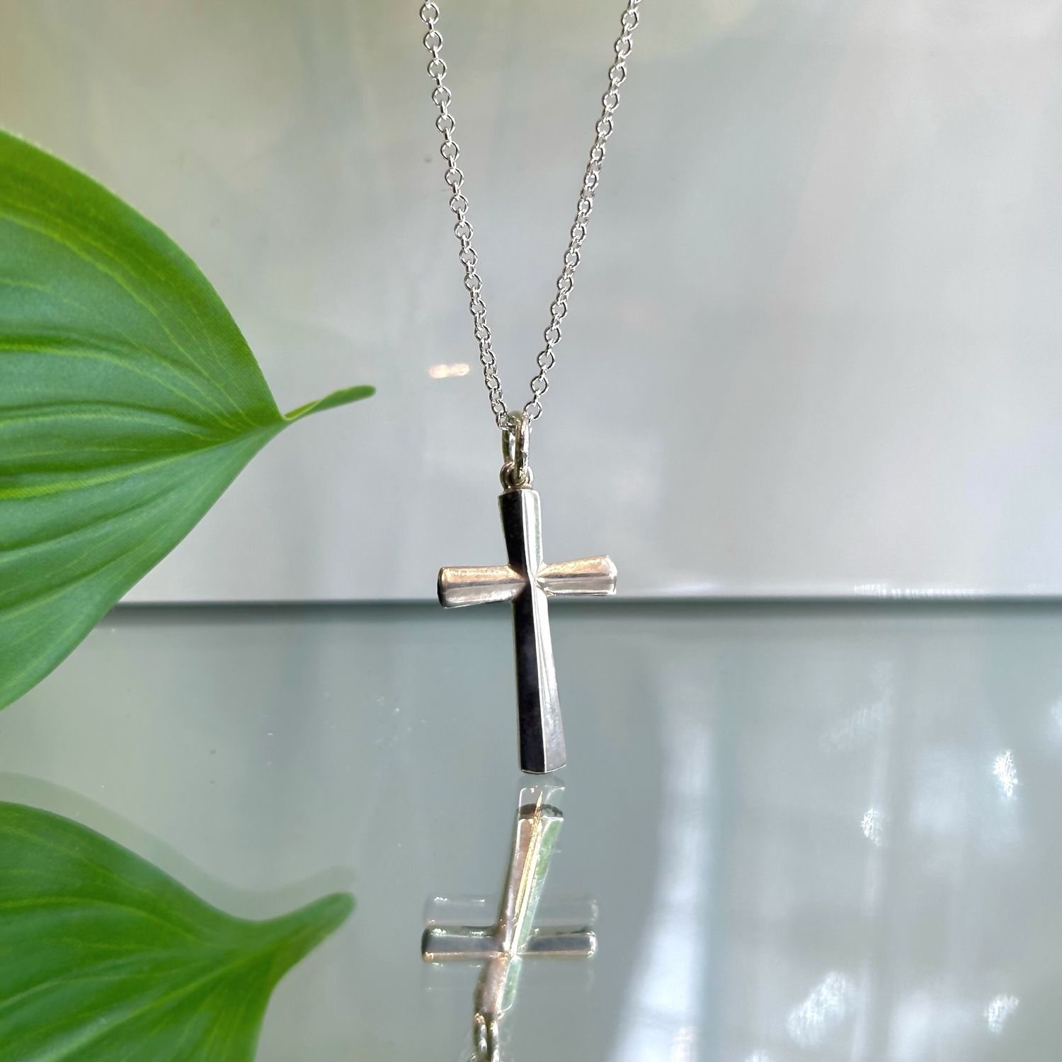 Silver cross pendant
