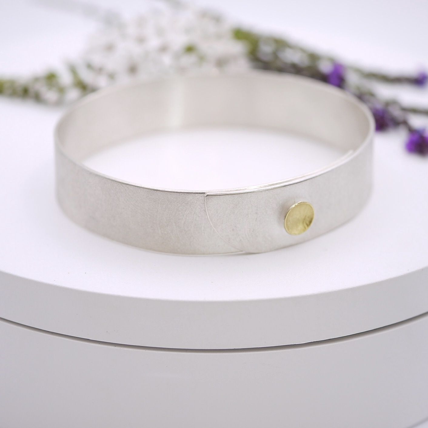 Gold dot bangle