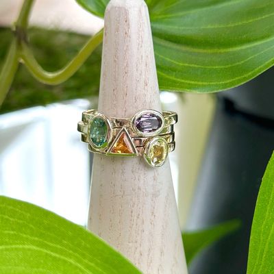 Rainbow stacking rings