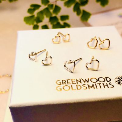 Hand-forged  heart studs