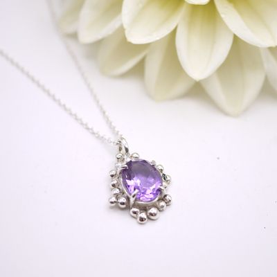 Amethyst ‘nebula’ pendant