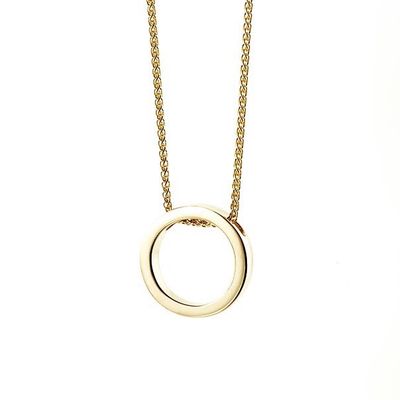 Halo pendant in gold - single