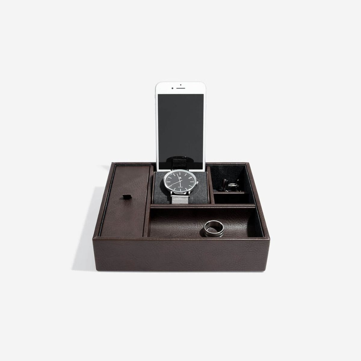 Brown phone valet