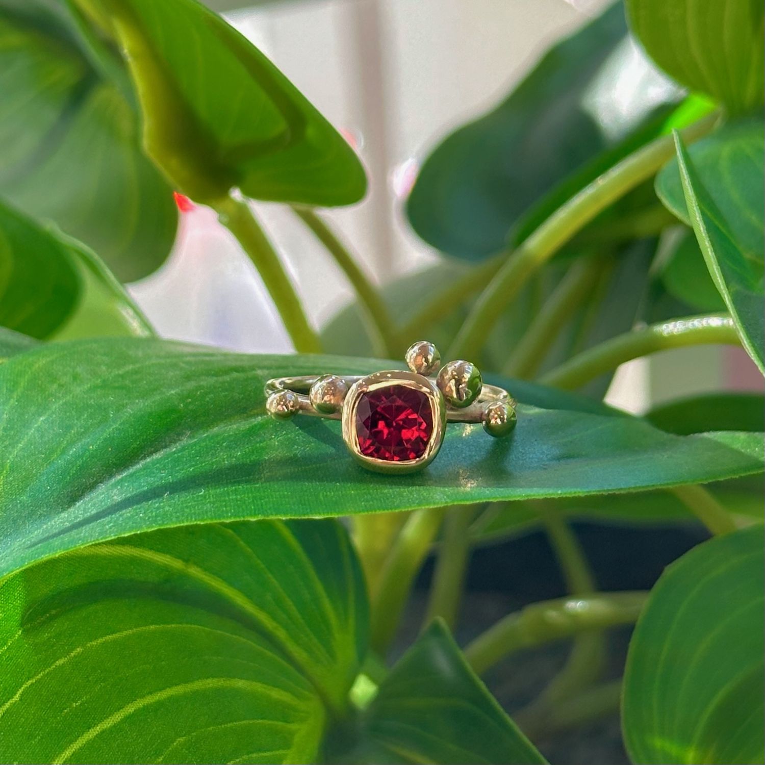 Nebula ring in yellow gold