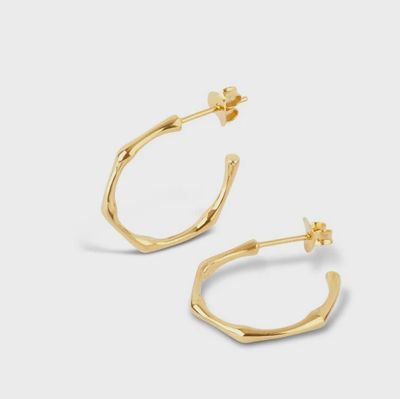 Bamboo hoop earrings