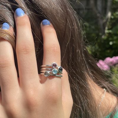 Classic cup rings in silver