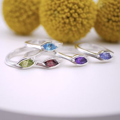 Marquise ring in silver