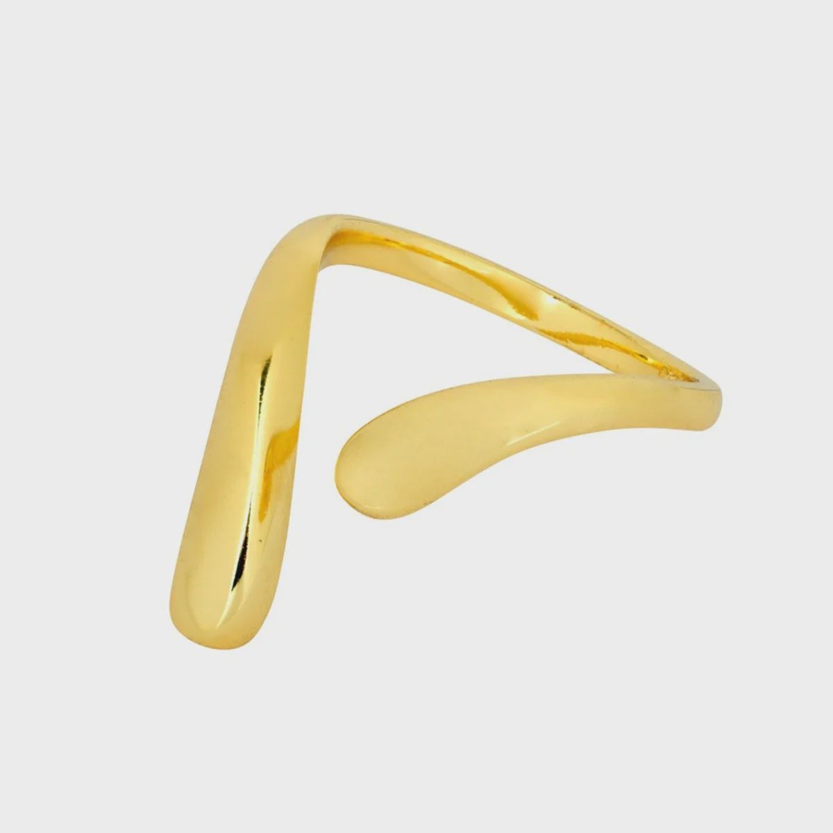 Open minimalist ring, Metal: 18ct gold plated sterling silver