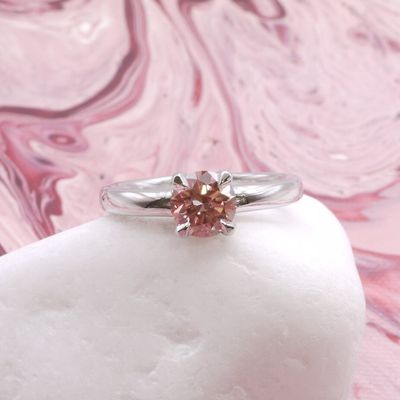 Pink lab diamond &#39;Elysian&#39; ring