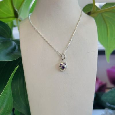 Amethyst galaxy pendant