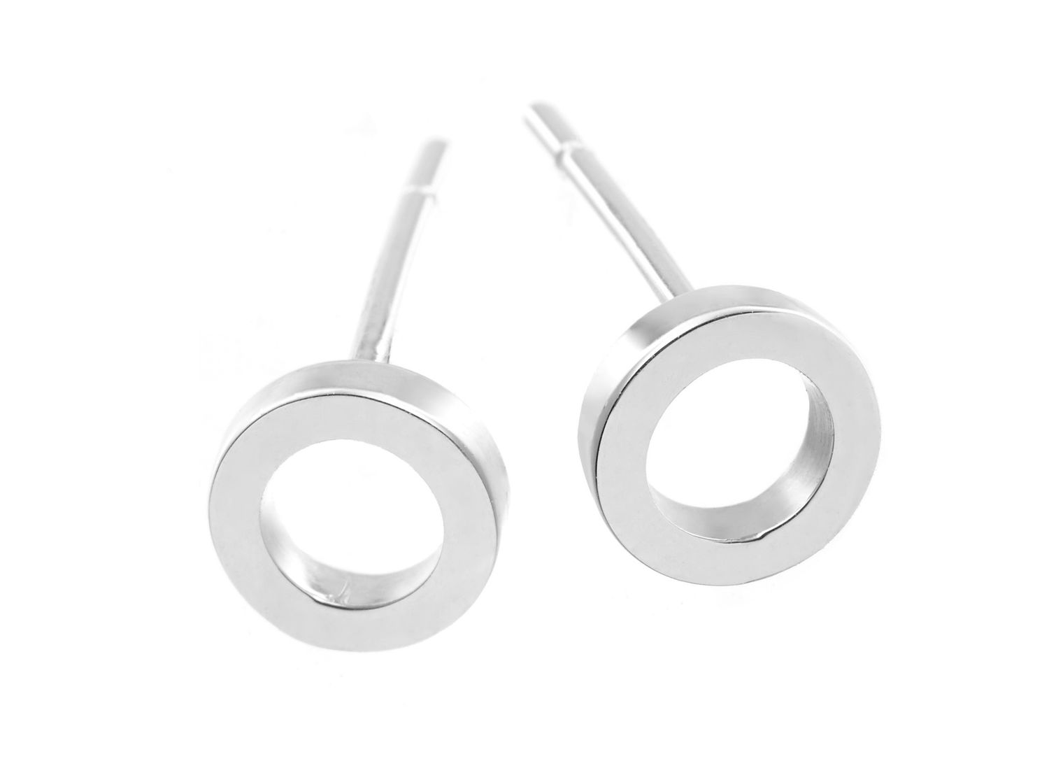 Halo studs in silver, Size: Small