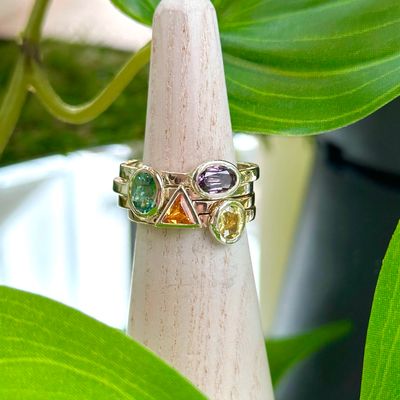 Rainbow stacking rings