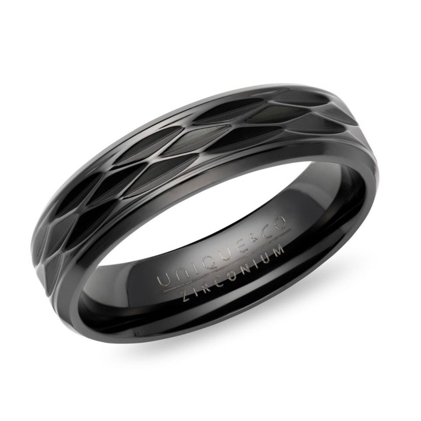 Zirconium groovy ring, Size: 62 (T 3/4)