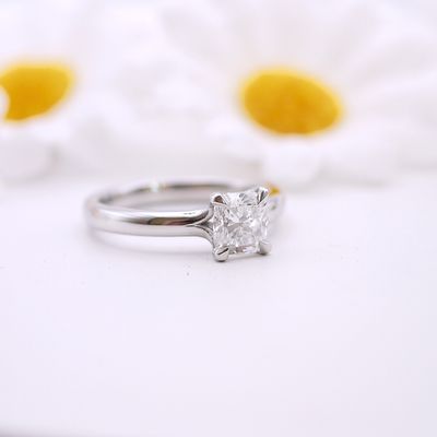 Cushion-cut lab diamond 'Elysian' ring
