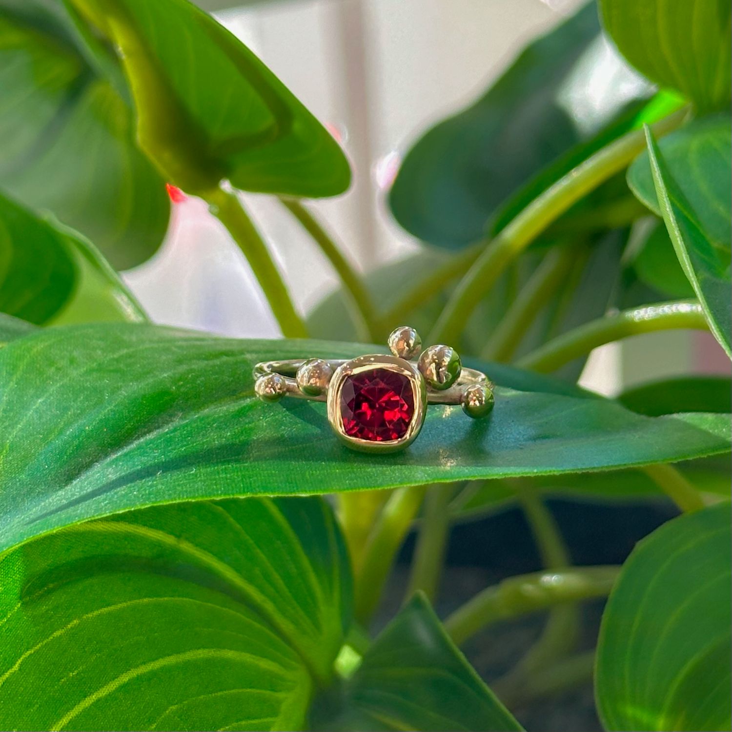 Nebula ring in yellow gold