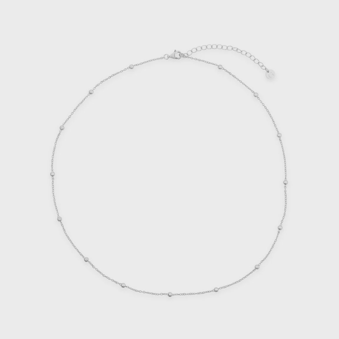Satellite chain necklace, Metal: Silver