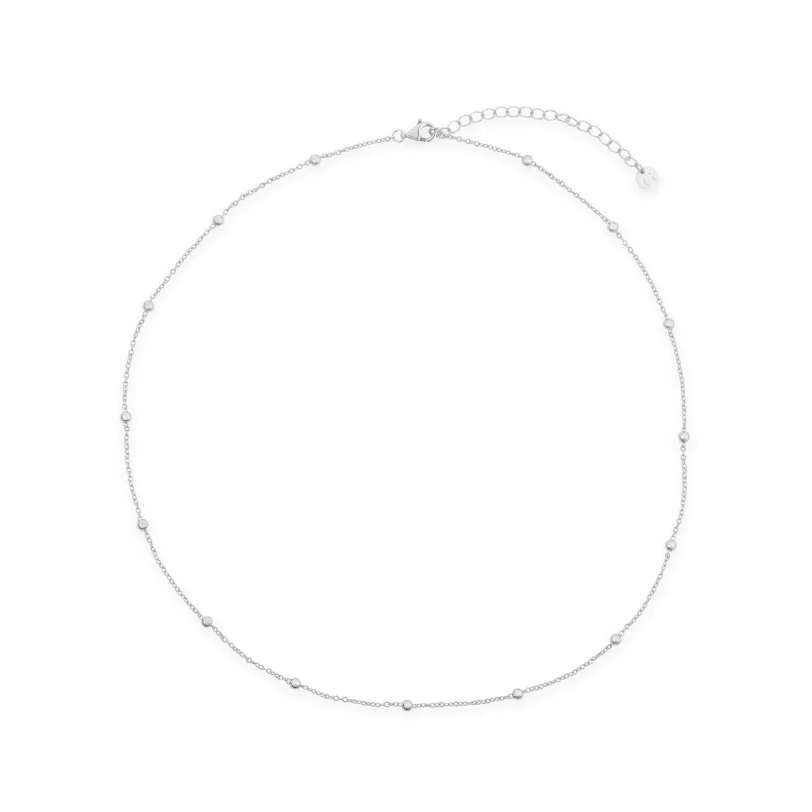 Satellite chain necklace, Metal: Silver