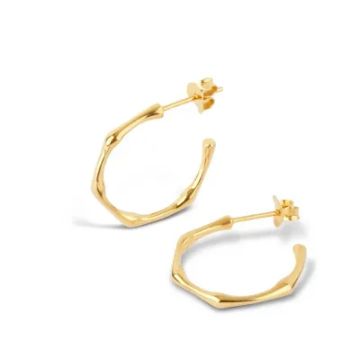 Bamboo hoop earrings