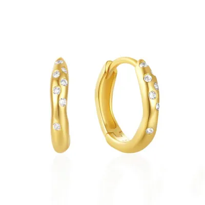 Cosmic huggie hoops