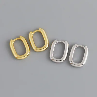 Mini squared oval hoops