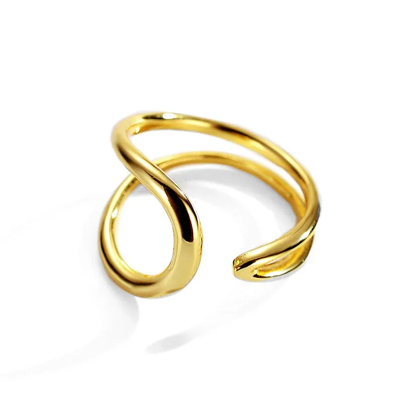 Cascade open ring, Metal: 18ct gold plated sterling silver
