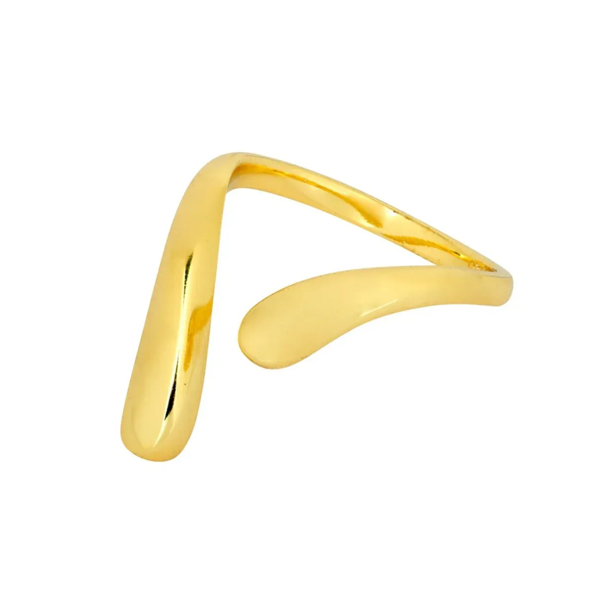Open minimalist ring, Metal: 18ct gold plated sterling silver