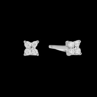 Crystal flower studs