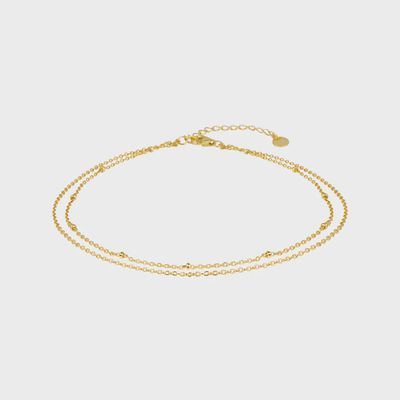 Satellite Double Chain Anklet