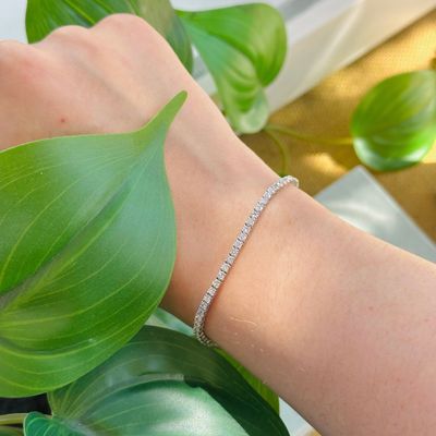Lab diamond tennis bracelet