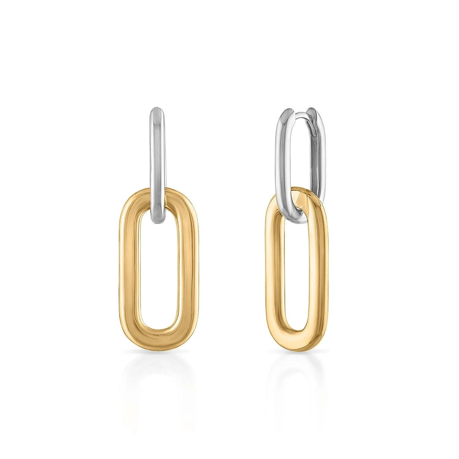 Two tone U hoop convertable earrings