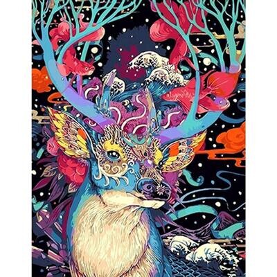 Abstract Colorful Deer - Paint by Numbers kit