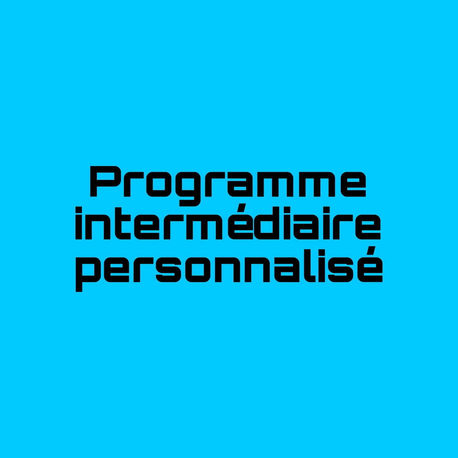 Programme intermédiaire personnalisé