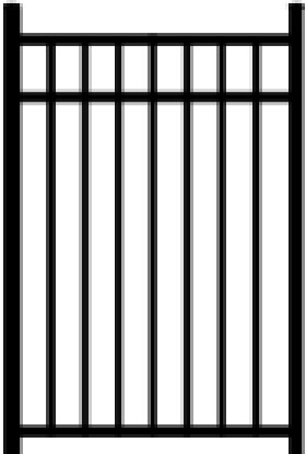 48" x 48" Straight Top Gate — Gate Special