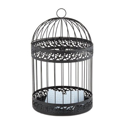 Birdcage large - black w copper fleck (36cmH x 25cmW)