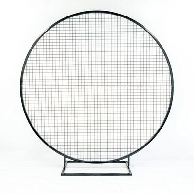 Mesh Arch circular frame - BLACK - 1.9m D