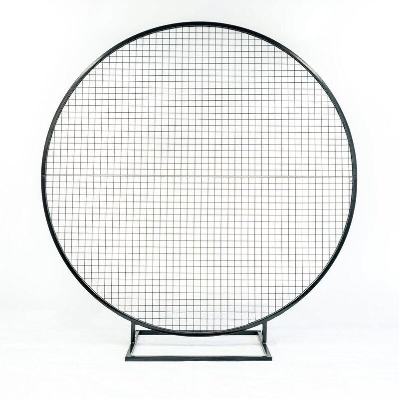 Mesh Arch circular frame - BLACK - 1.9m D