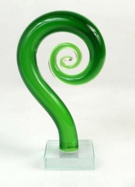 Koru; Green glass