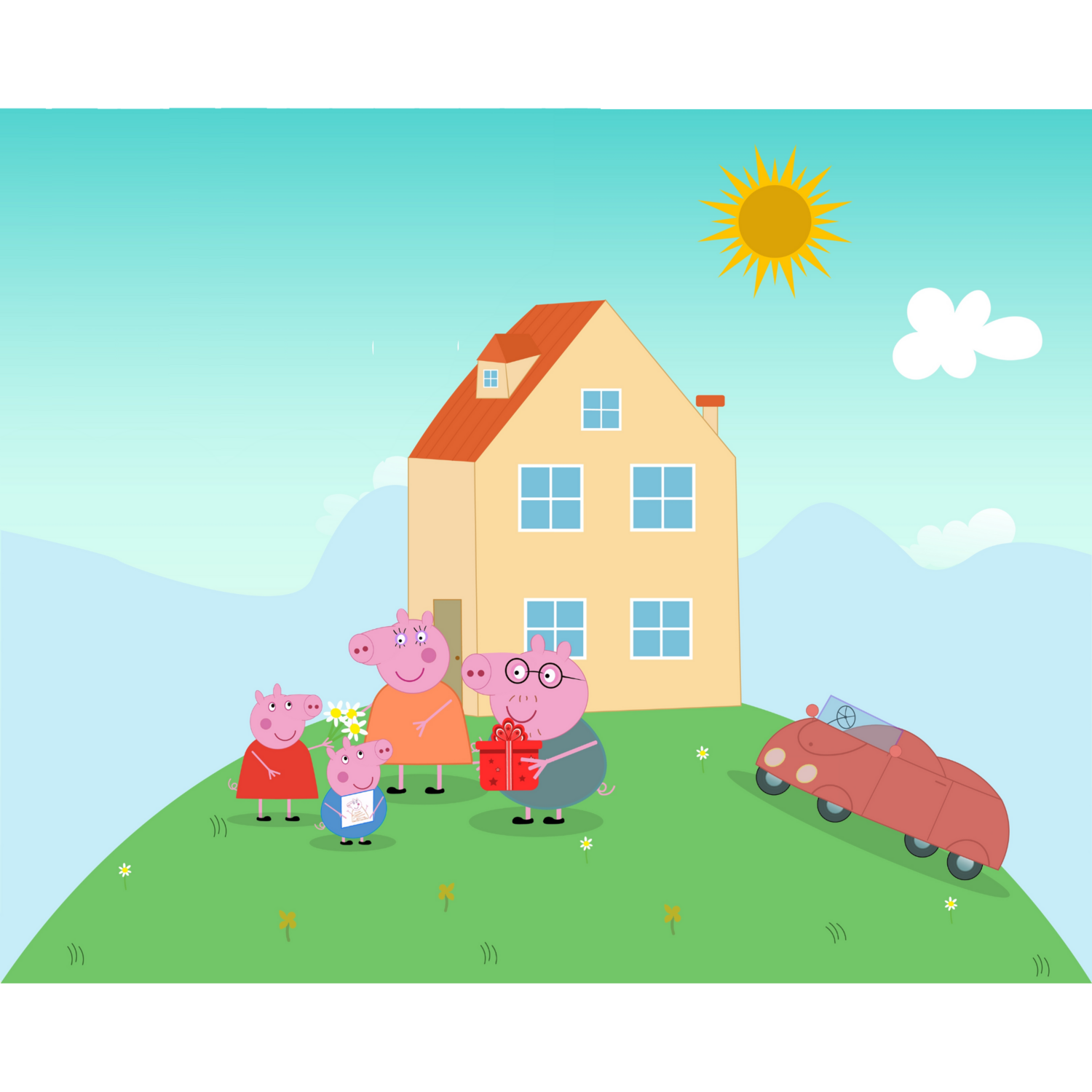 Backdrop - Peppa Pig (3mW x 2.8mH)