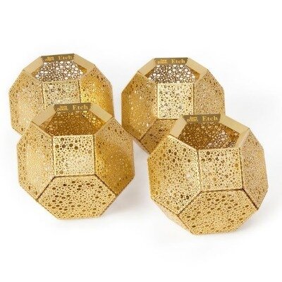 Candle holder - Geo (gold)