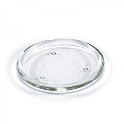 Candle plate - clear glass