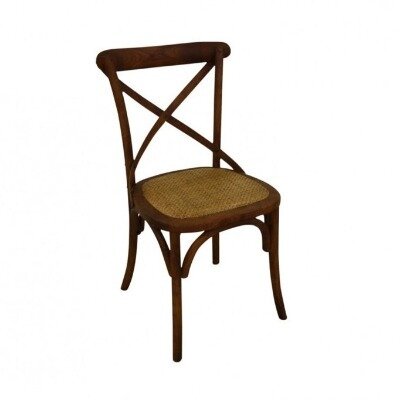 Chair - Wood cross back (dark brown)