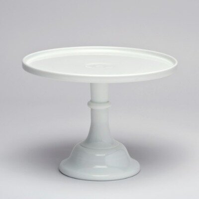 Cake stand - white glass (31cmD)
