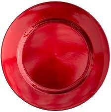 Charger plate - red 33cm